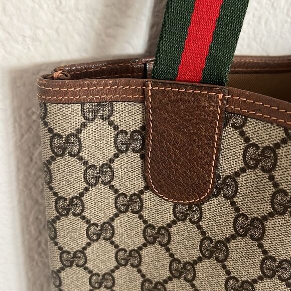 Gucci GG Sherry Shoulder Tote Bag Leather, Brown, COA Included, Excellent - Picture 5 of 15